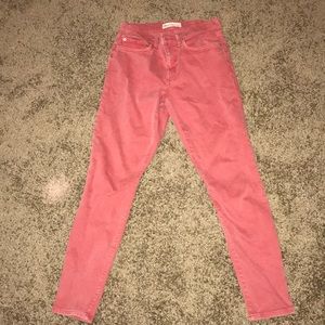 Gap True Skinny Pale Red Jeans Sz 28 EUC